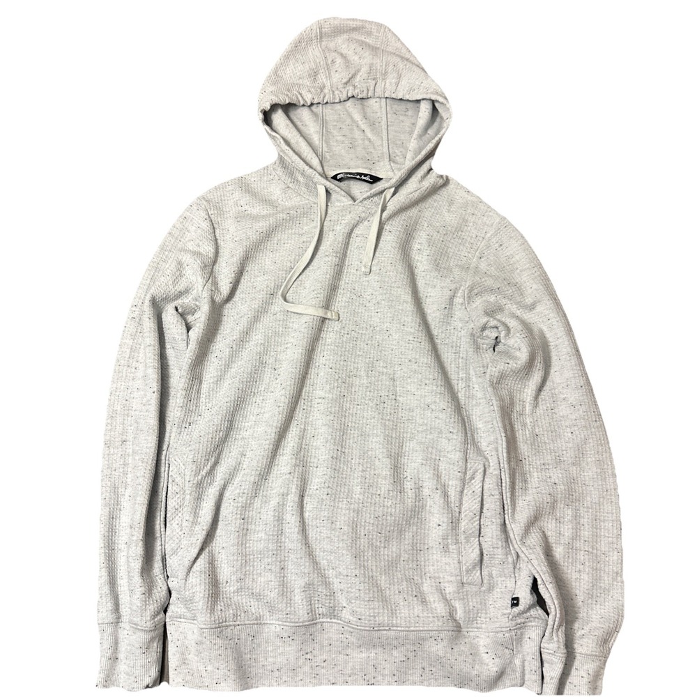 Travis Mathew Cloud Waffle Hoodie Men's Size Small Gray Pullover Stretch Golf